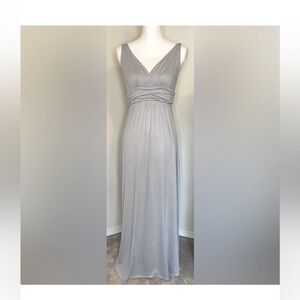Loveappella Maxi Dress Empire Waist Grey Women Medium New With Tag